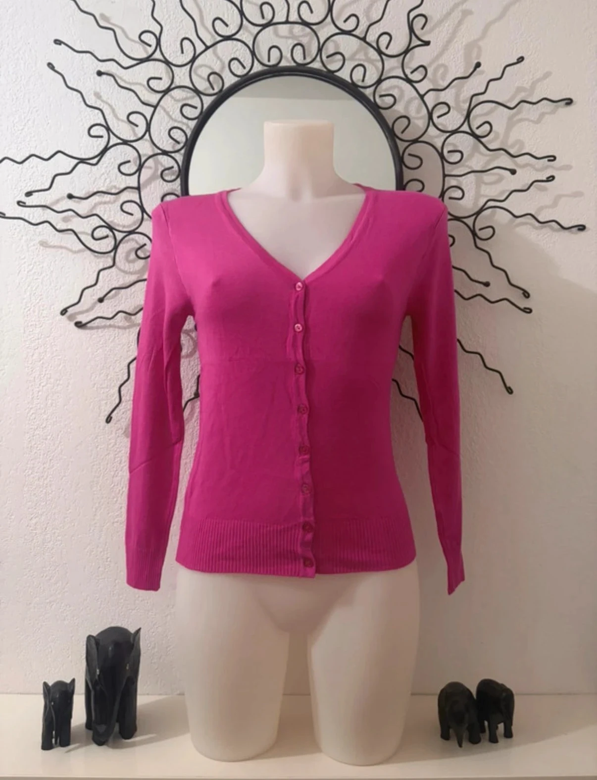 Chaleco Fucsia Ajustado de Malla Fina - M&C - Talla Única (S/M) – photo 2